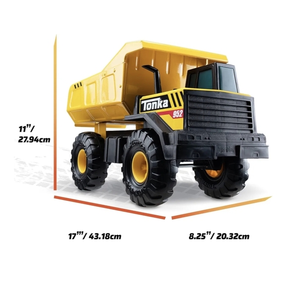 Tonka Steel Classics Dump Truck - Yellow and Black Large 17" - Picture 7 of 14